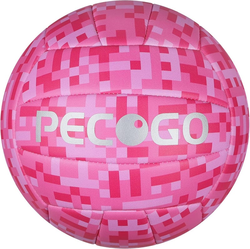 PECOGO Volleyball Size 5 PU Leather Soft Indoor Outdoor Volleyballs Sports Training Game Play Ball for Beginner, Teenager, Adult, 8.2 - Image 1